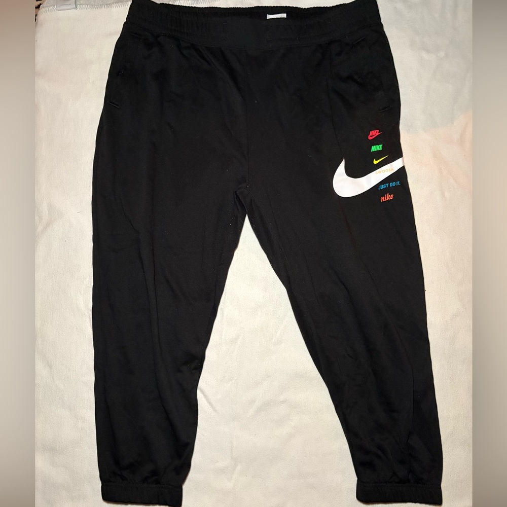 Nike men’s Black Joggers with Colorful Accents